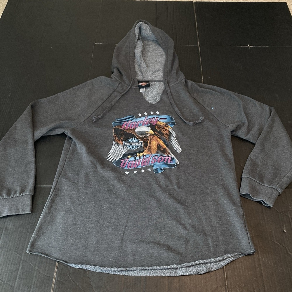 Harley Davidson Motorcycles Hoodie , Womens Size Large, Eagle